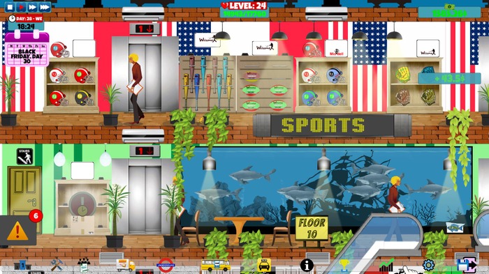 ショッピングモール建設運営ゲーム『Shopping Tycoon』9月Steam配信