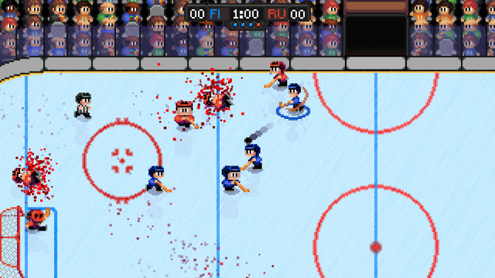 血飛沫飛び散るバイオレンスホッケー『Super Blood Hockey』登場