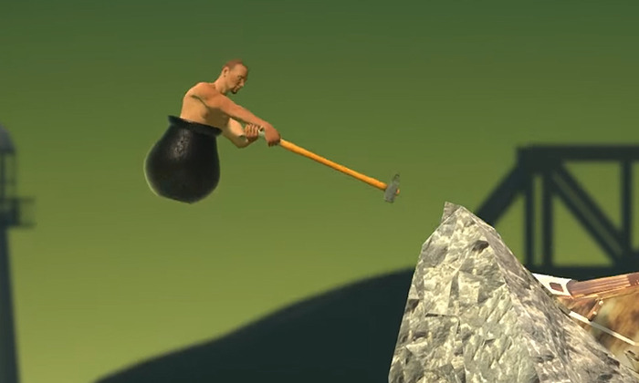 『QWOP』開発者の新作『Getting Over It』が10月に登場！―釜に入った男がハンマーで山越え