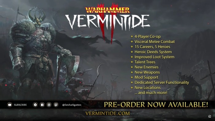 Co-opファンタジーFPS『Warhammer: Vermintide 2』ゲームプレイトレイラー公開！―新たに迫るはカオスの軍勢