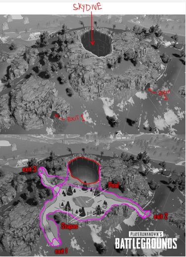 『PUBG』マップ「Codename: Savage」に天井が大穴になった洞窟が実装か、バンコク周辺の同地形を紹介