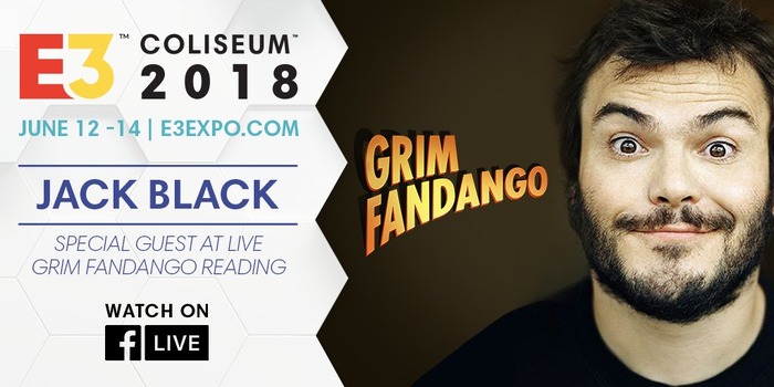俳優ジャック・ブラックがE3トークセッションに登壇！『Grim Fandango』朗読パフォーマンスに出演決定