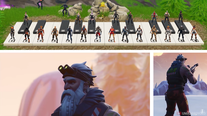 『フォートナイト』24人1役の巨大ピアノで奏でるクリスマスソング動画!