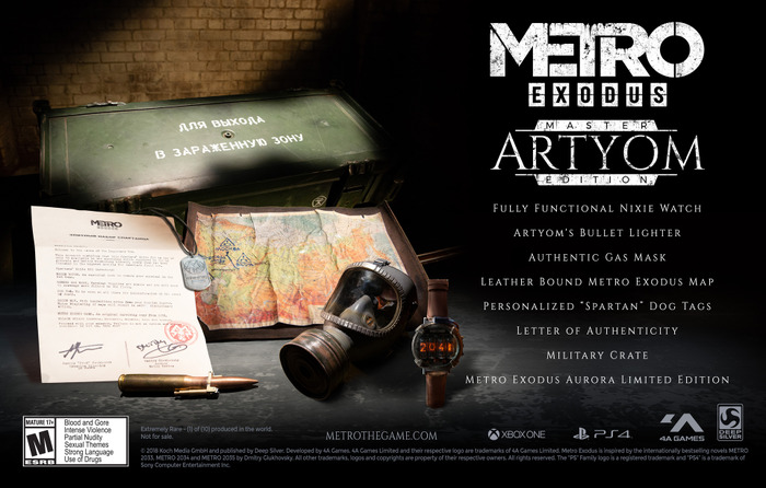 全世界10セットのみの『メトロ エクソダス』超限定版「Artyom Edition」が発表！ ニキシー管腕時計などが付属