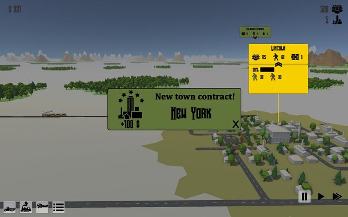 交通輸送シム『Transport Services』プレイレポート!線路や道路をつなげて町を発展させよう