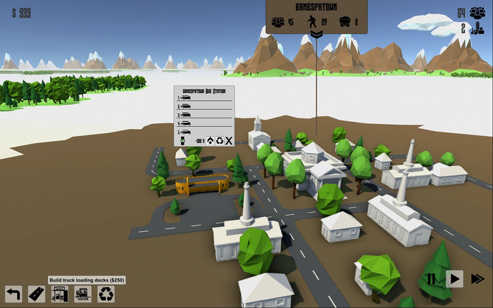 交通輸送シム『Transport Services』プレイレポート！線路や道路をつなげて町を発展させよう
