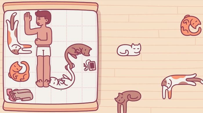 猫好きに贈る添い寝パズルゲーム『Cuddle Up』―ベッドで猫と仲良く眠ろう