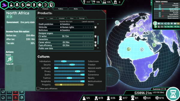 サイバーパンク社会運営ストラテジー『Spinnortality | cyberpunk management sim』Steam配信開始！