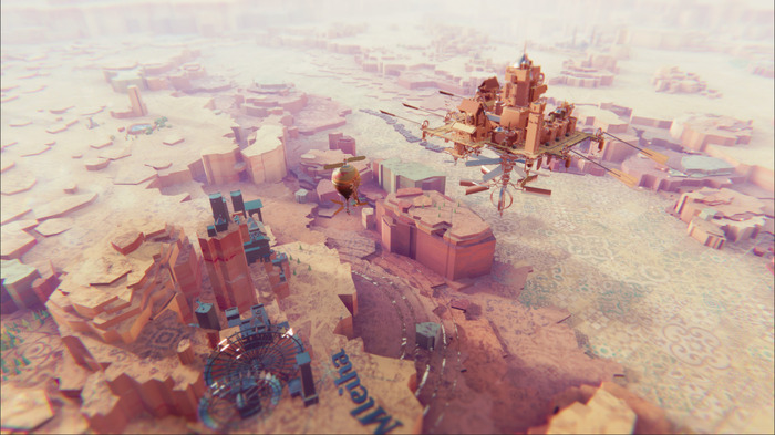 空中浮遊都市建設ストラテジー『Airborne Kingdom』発表！―砂漠の上で幻想的な旅へ