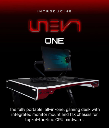 PC本体も内蔵できる折り畳み型携帯ゲーミングデスク「unEvn ONE」が海外限定で登場！いざLANパーティへ