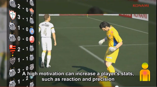 選手個人のモチベーションが表される“ハート”『PES 2014（ウイニングイレブン 2014）』のチュートリアル映像