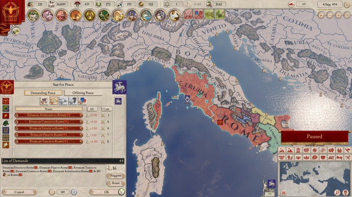 『Imperator: Rome』ローマ建国紀元454年