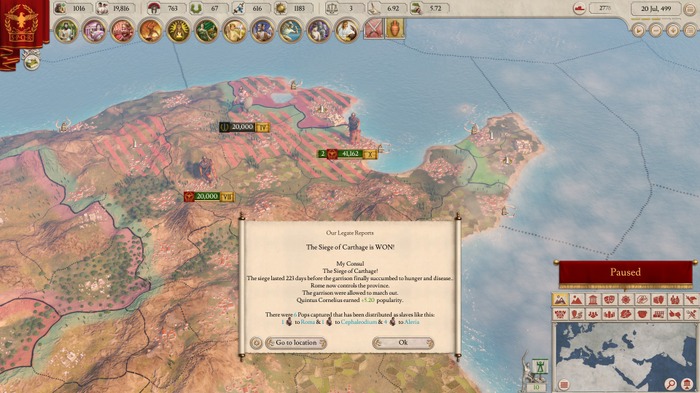 『Imperator: Rome』ローマ建国紀元499年