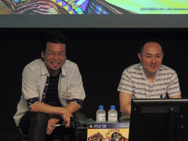 左：新野範聰氏(バンダイナムコゲームス)、右：松山洋氏(サイバーコネクトツー)