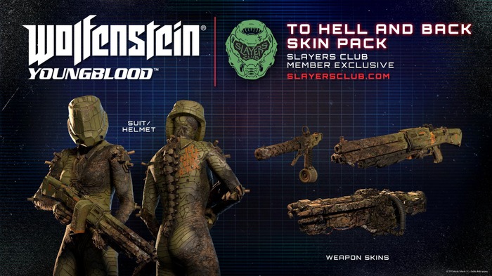 ナチスに地獄を！『DOOM』公式ファンクラブ登録で『Wolfenstein: Youngblood』用スキン入手可能