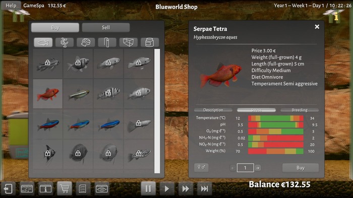 アクアリウムシミュレータ『Biotope』プレイレポート！PC上で観賞魚を飼育して癒されよう…