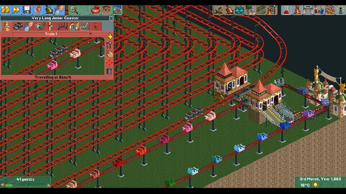 終わるまで現実時間で45年を要する地獄のジェットコースターコースが『RollerCoaster Tycoon 2』で爆誕