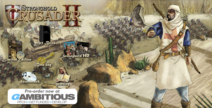 中世RTS『Stronghold Crusader 2』がGambitiousにてクラウドファンディングをスタート