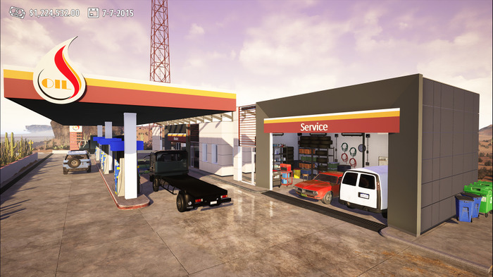 ガソリンスタンド運営シム『Gas Station Simulator』発表―砂漠のど真ん中で店舗を再建