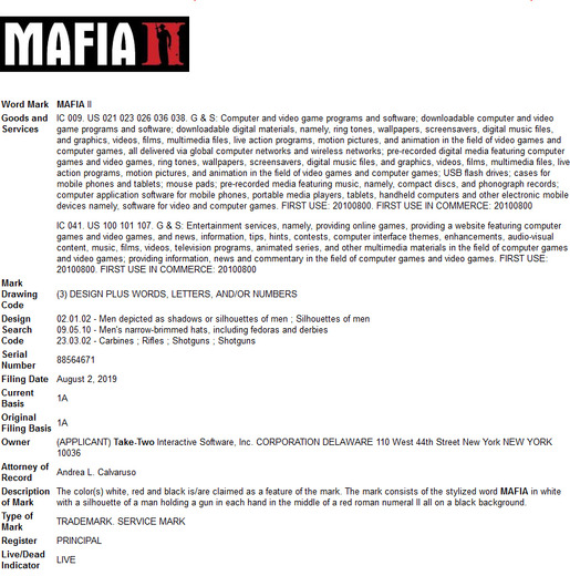 Take-Twoが『MAFIA』『MAFIA II』の商標を出願―リマスターや新作の噂が浮上