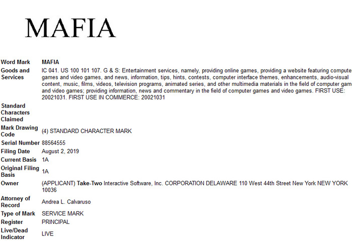 Take-Twoが『MAFIA』『MAFIA II』の商標を出願―リマスターや新作の噂が浮上