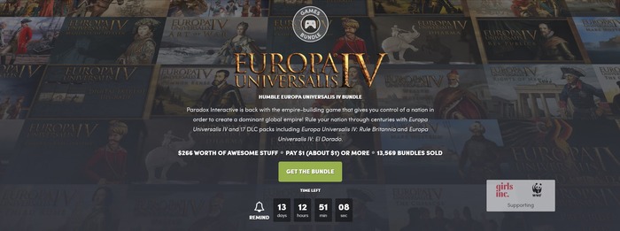 『Europa Universalis IV』が破格の1ドル！「Humble Europa Universalis IV Bundle」開催