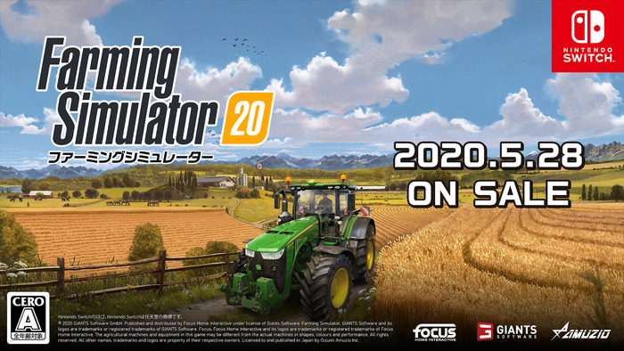 農場シム『ファーミングシミュレーター 20』国内ニンテンドースイッチ向けに発売決定！