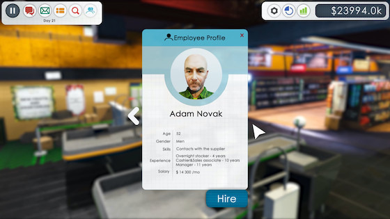 スーパーマーケット創業・運営シム『Supermarket Manager』発表―物件探し、人事採用、マーケティングも