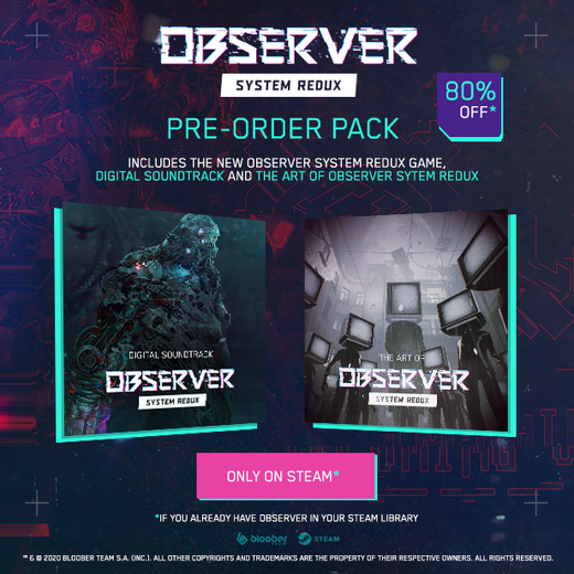 『オブザーバー』次世代機拡張『Observer: System Redux』PC版発表！Steamでは期間限定の無料デモも実施