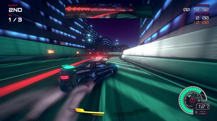 レトロフューチャーなドリフトレースゲーム『Inertial Drift』配信開始