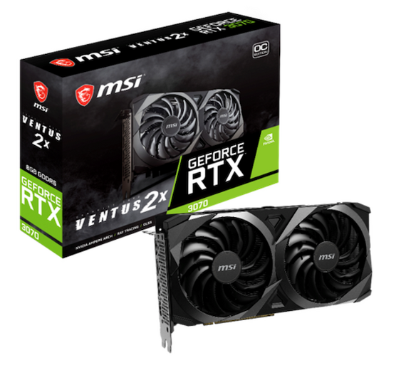 NVIDIA GeForce RTX 3070搭載「GeForce RTX 3070 VENTUS 2X OC」「GeForce RTX 3070 GAMING X TRIO」発売