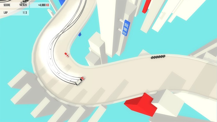 俯瞰視点のミニマルドリフト走行シム『Absolute Drift』スイッチ版が海外12月3日発売決定