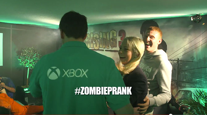 『Dead Rising 3』プレイ中にホントにゾンビが出てきたら？ Xbox One Tourのドッキリ企画映像