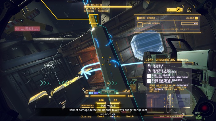 借金返済！宇宙船解体FPS『Hardspace: Shipbreaker』で働くのだ馬車馬のように……【プレイレポ】