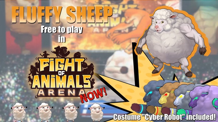 ミーム系動物乱闘ACT『Fight of Animals: Arena』新キャラクター「ふわふわ羊」参戦！体験版も配信開始