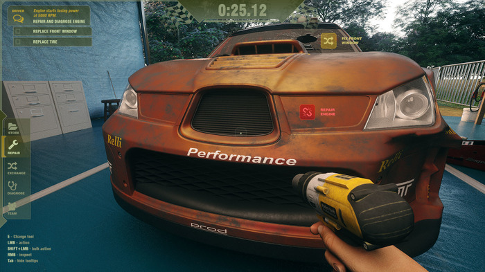 割れたフロントガラスやドアに突き刺さる木―派手に壊れたラリーカーを修理するメカニックシム『Rally Mechanic Simulator』発表！