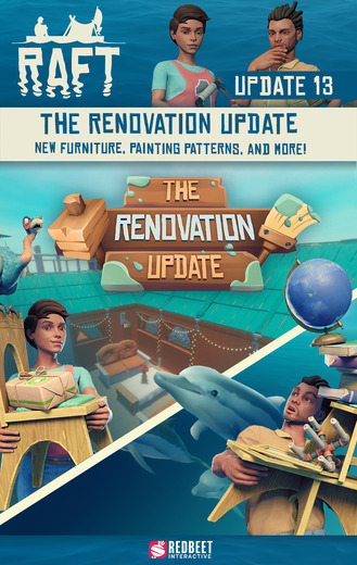 海上サバイバル『Raft』生活に彩りをもたらす大型アップデート「The Renovation Update」配信開始