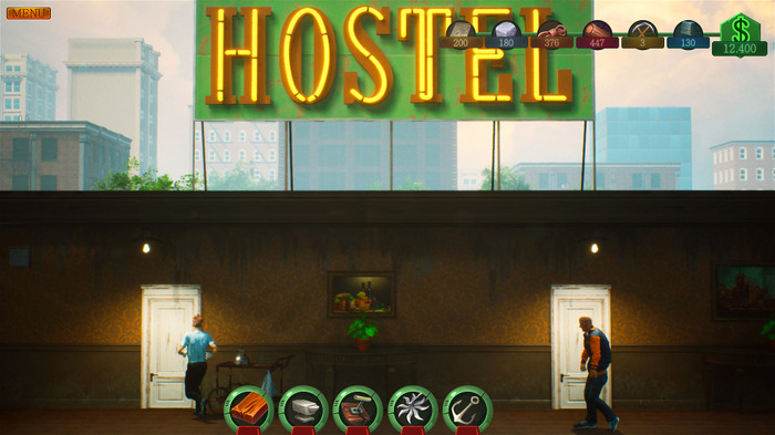 宿泊客から金を巻き上げ犯罪に加担させるホテル経営銀行強盗ADV『Serial Killer Life』Steamストアページ公開
