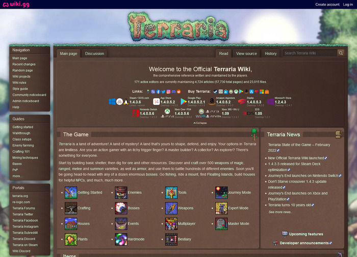 人気サンドボックスゲーム『テラリア』の新たな公式Wikiがオープン！これまでのWikiは非公式として存続