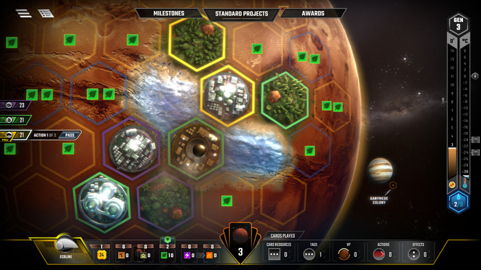 【期間限定無料】火星の居住可能な環境化を企業間で競うボードゲームPC版『Terraforming Mars』EGSにて配布開始