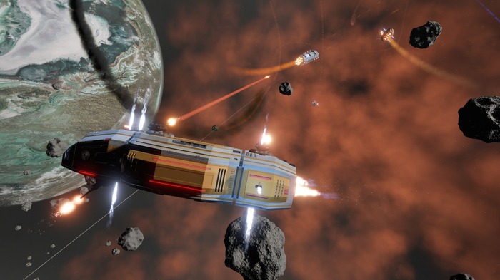 レーザーやシールドが無い実弾重視のSF宇宙船シム『Space Reign』ティーザー公開―任意の企業と契約し任務をこなそう