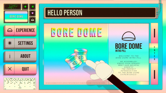 考えるな、感じろ！人間の不完全さと平凡さを体験する未来型ピルソリューション『BORE DOME』Steamで配信