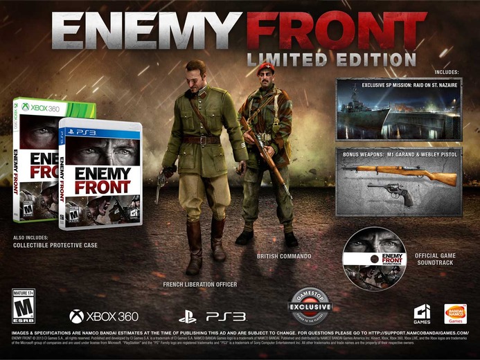 CryENGINE 3を採用したオープンエンドなWWII FPS『Enemy Front』北米版「Limited Edition」を発表