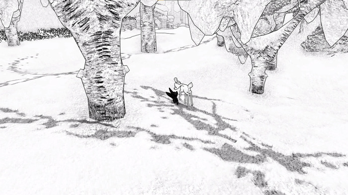 仔オオカミと子ジカの絆を描く協力アドベンチャー『Blanc』発表！ 雪に覆われた荒野で家族を探す