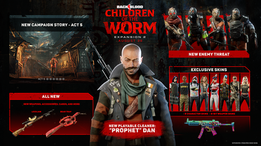 ゾンビシューター『Back 4 Blood』DLC第2弾「Children of the Worm」発表―キャンペーンモードにACT5追加など