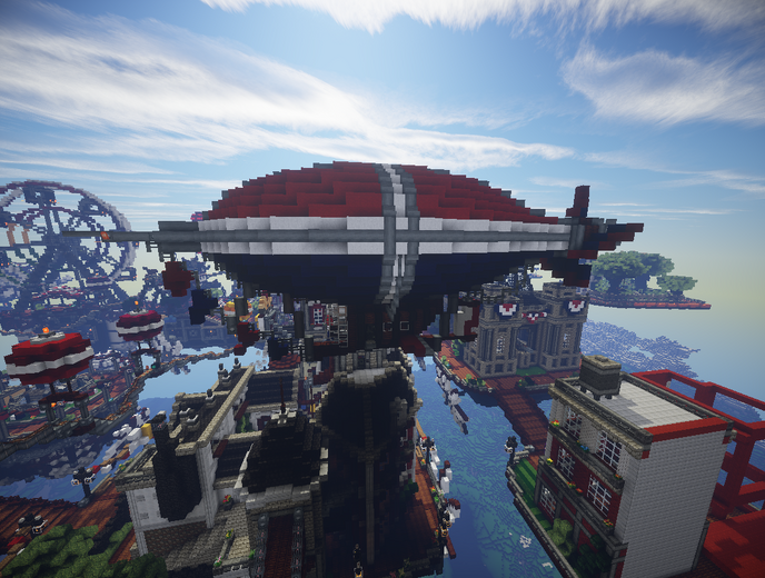 『BioShock Infinite』の舞台を『Minecraft』で再現！空中都市の思い出が蘇るスクリーンショットが公開