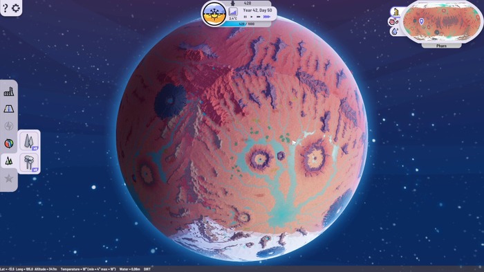 惑星丸ごとテラフォーミング！コロニーシム『Plan B: Terraform』発表―100万超のタイルで構成されたマップを開拓