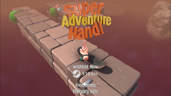 蠢く“手”が冒険する3DアクションADV『Super Adventure Hand』2023年にSteam配信