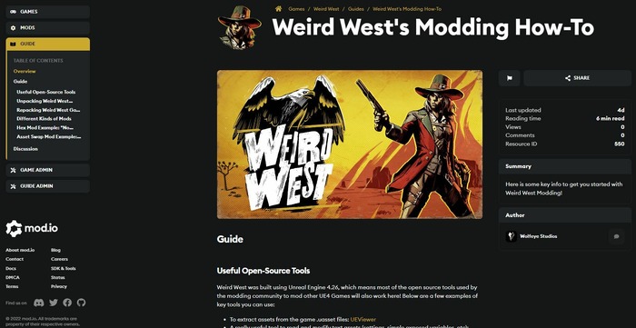 ダークファンタジー西部劇『Weird West』のPC版がModに対応！ 一人称視点Modも登場