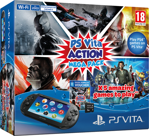 「PS Vita Action Mega Pack」が欧州で発売決定、5つのゲームとメモリーカードが同梱